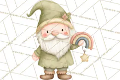 St Patricks Gnomes PNG, Cute Irish Gnome Clipart, Shamrock Product Image 3