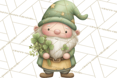 St Patricks Gnomes PNG, Cute Irish Gnome Clipart, Shamrock Product Image 4
