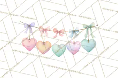 Valentine Animal Clipart PNG, Cute Teddy Bear Bunny Png Product Image 5