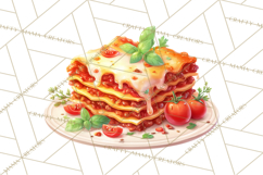 Tuscan Farmhouse Pasta Clipart, Rustic Pasta Night Kitchen Product Image 2