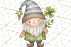 St Patricks Gnomes PNG, Cute Irish Gnome Clipart, Shamrock Product Image 2