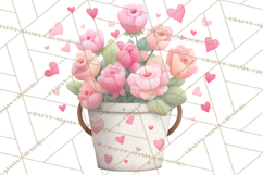 Valentine Animal Clipart PNG, Cute Teddy Bear Bunny Png Product Image 3