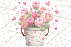 Valentine Animal Clipart PNG, Cute Teddy Bear Bunny Png Product Image 3
