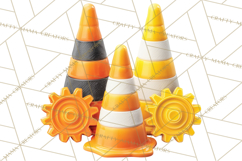 Construction Birthday Party Clipart, Builder Celebration Png Product Image 3