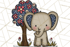 Patriotic Safari Animals Clipart, Whimsical Red White Blue Product Image 3