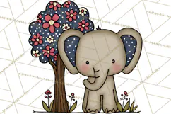 Patriotic Safari Animals Clipart, Whimsical Red White Blue Product Image 3