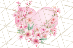 Watercolor Heart Clipart, Floral Hearts, Rainbow Hearts PNG Product Image 3