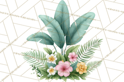 Jungle Plants Clipart, Tropical Leaves PNG, Watercolor Ferns Product Image 4