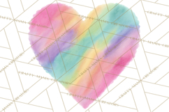 Watercolor Heart Clipart, Floral Hearts, Rainbow Hearts PNG Product Image 4
