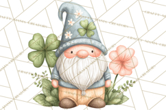 St Patricks Gnomes PNG, Cute Irish Gnome Clipart, Shamrock Product Image 4