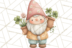 St Patricks Gnomes PNG, Cute Irish Gnome Clipart, Shamrock Product Image 5