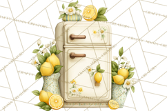 Farmhouse Lemon Kitchen Clipart, Lemon Kitchen Appliances Product Image 2