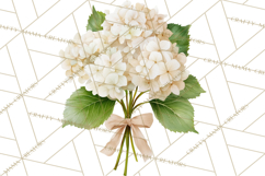 Watercolor Hydrangea Clipart, Florist Paper, Wedding Floral Product Image 3