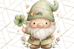 St Patricks Gnomes PNG, Cute Irish Gnome Clipart, Shamrock Product Image 4
