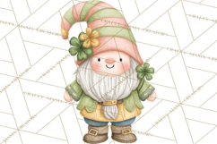 St Patricks Gnomes PNG, Cute Irish Gnome Clipart, Shamrock Product Image 5