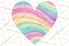 Watercolor Heart Clipart, Floral Hearts, Rainbow Hearts PNG Product Image 5