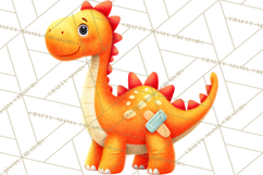 Pediatric Nurse Dinosaur Clipart Cute Medical PNG Product Image 5