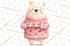 Valentine Animal Clipart PNG, Cute Teddy Bear Bunny Png Product Image 2