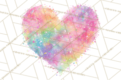 Watercolor Heart Clipart, Floral Hearts, Rainbow Hearts PNG Product Image 2