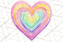 Watercolor Heart Clipart, Floral Hearts, Rainbow Hearts PNG Product Image 4