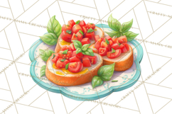 Tuscan Farmhouse Pasta Clipart, Rustic Pasta Night Kitchen Product Image 5