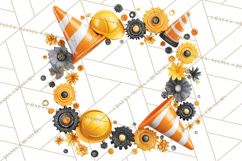 Construction Birthday Party Clipart, Builder Celebration Png Product Image 5