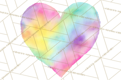 Watercolor Heart Clipart, Floral Hearts, Rainbow Hearts PNG Product Image 5
