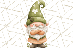 St Patricks Gnomes PNG, Cute Irish Gnome Clipart, Shamrock Product Image 2