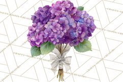 Watercolor Hydrangea Clipart, Florist Paper, Wedding Floral Product Image 2