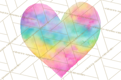 Watercolor Heart Clipart, Floral Hearts, Rainbow Hearts PNG Product Image 3