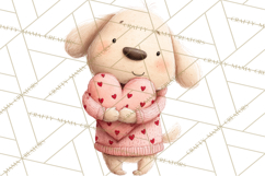 Valentine Animal Clipart PNG, Cute Teddy Bear Bunny Png Product Image 3