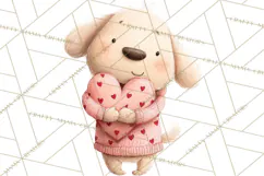 Valentine Animal Clipart PNG, Cute Teddy Bear Bunny Png Product Image 3