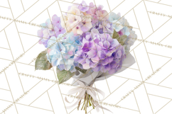 Watercolor Hydrangea Clipart, Florist Paper, Wedding Floral Product Image 3