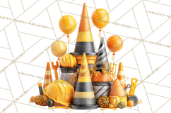 Construction Birthday Party Clipart, Builder Celebration Png Product Image 3
