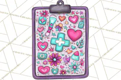 Pediatric Nurse Dinosaur Clipart Cute Medical PNG Product Image 4