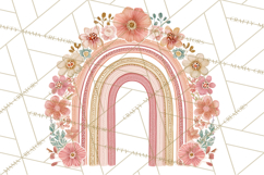 Valentine Boho Rainbow Clipart, Romantic Heart Rainbows PNG Product Image 3