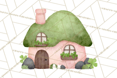 Cottagecore St Patrick’s Day Clipart, Mini Irish Cottage Png Product Image 3