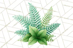 Jungle Plants Clipart, Tropical Leaves PNG, Watercolor Ferns Product Image 5