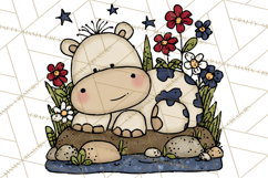 Patriotic Safari Animals Clipart, Whimsical Red White Blue Product Image 5