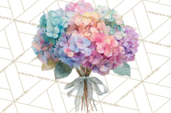 Watercolor Hydrangea Clipart, Florist Paper, Wedding Floral Product Image 5