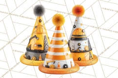 Construction Birthday Party Clipart, Builder Celebration Png Product Image 2