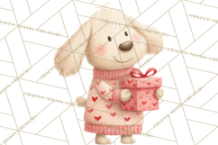 Valentine Animal Clipart PNG, Cute Teddy Bear Bunny Png Product Image 3