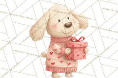 Valentine Animal Clipart PNG, Cute Teddy Bear Bunny Png Product Image 3