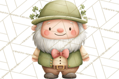St Patricks Gnomes PNG, Cute Irish Gnome Clipart, Shamrock Product Image 4