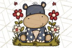 Patriotic Safari Animals Clipart, Whimsical Red White Blue Product Image 5