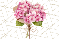 Watercolor Hydrangea Clipart, Florist Paper, Wedding Floral Product Image 5