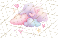 Valentine Animal Clipart PNG, Cute Teddy Bear Bunny Png Product Image 2