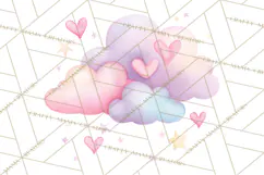 Valentine Animal Clipart PNG, Cute Teddy Bear Bunny Png Product Image 2