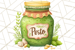 Tuscan Farmhouse Pasta Clipart, Rustic Pasta Night Kitchen Product Image 2