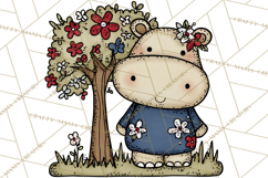 Patriotic Safari Animals Clipart, Whimsical Red White Blue Product Image 2